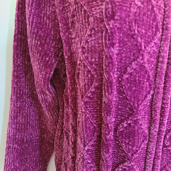 Bon Worth Women's Chenille Full Zip Cardigan Sweater Jacket Size XSP (XS Petite) - Picture 7 of 16